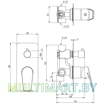 Душевая система Deante Jasmin NAC N9JP картинка 7